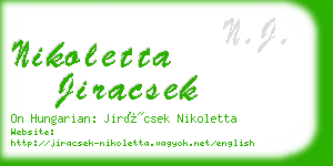 nikoletta jiracsek business card